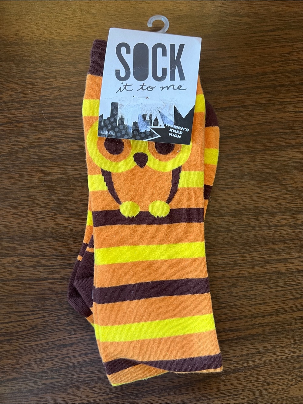 NWT Sock it to Me Owl Striped Knee-high Socks - One Size